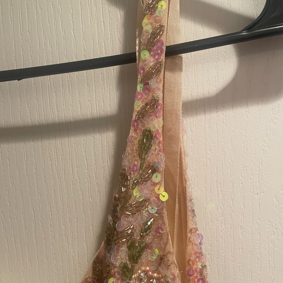 Mac Duggal Gold Sequin Slip Maxi Dress - Picture 5 of 7
